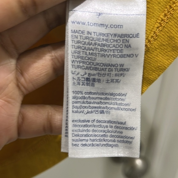 Tommy Hilfiger Tommy Jeans Yellow T-Shirt Unisex Sz M - Picture 6 of 7